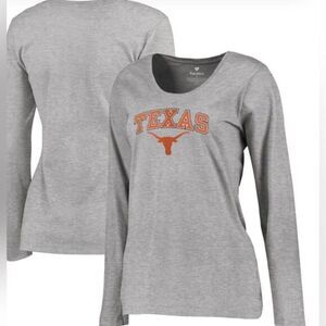 NWT Gray Long Sleeve Graphic Tee Shirt Texas Longhorns - Size Medium